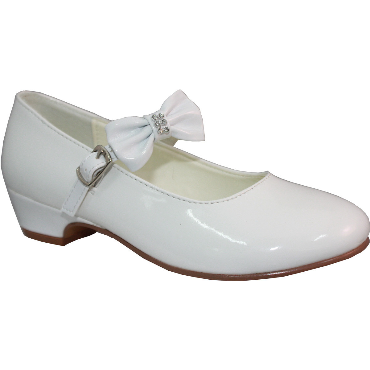 Girls patent shoe by Sevva – White or Ivory | Wonderland